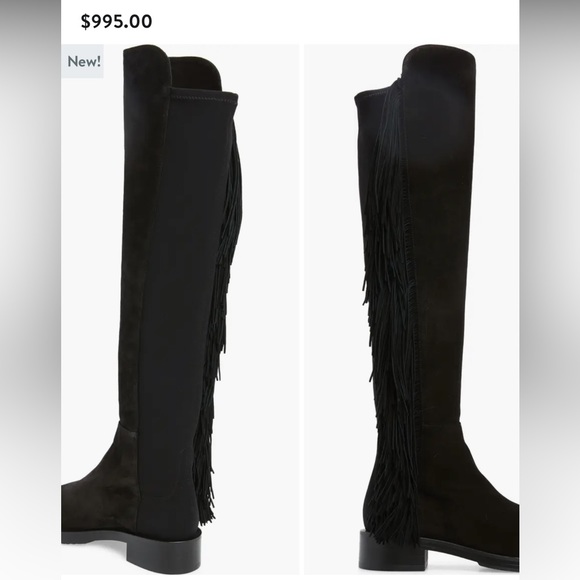 Stuart Weitzman fringe knee high boot! 8.5 - Picture 2 of 3